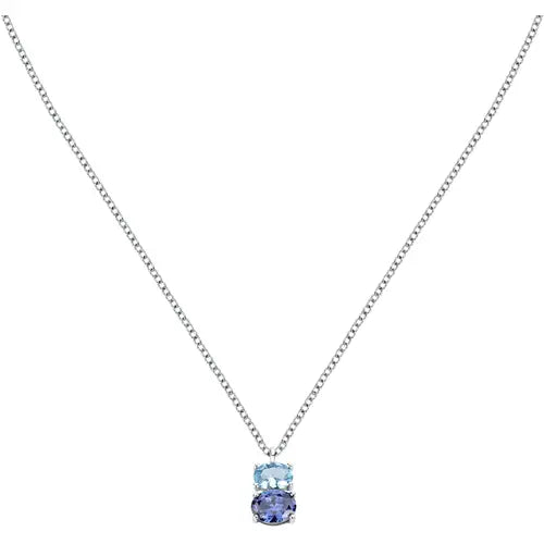 Collana Colori con Cristalli Azzurro e Blu SAVY15