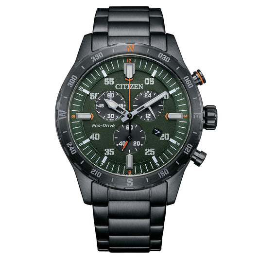 Orologio Uomo Outdoor Crono Nero e Verde AT2527-80X
