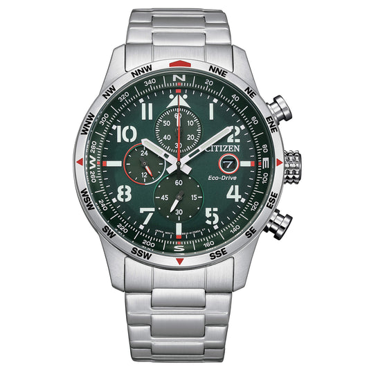 Reloj Aviator Acero y Verde para Hombre CA0791-81X