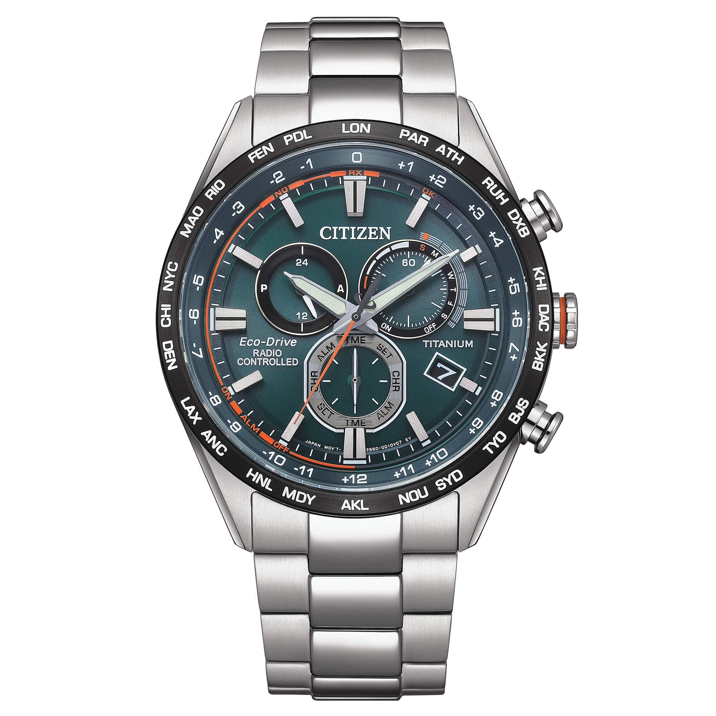 H660 Super titanio acero y verde CB5946-82X Watch de Men es