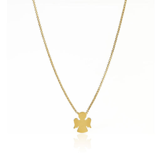Collana Angelo Liscio Dorato CLAG3
