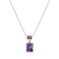 Collar de cóctel de circonitas moradas y marrones CLCK2REBVIBRZ