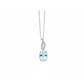 Collier di Acquamarina e Diamanti in Oro Bianco CLD4268