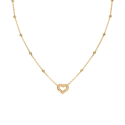 Collana Cuore Godronato Dorato CLGOCUG3
