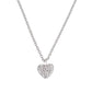 Collar Corazón en Plata con Circonitas CLHBBZ