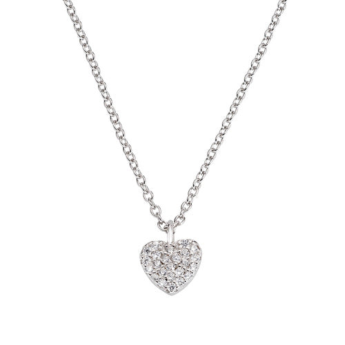 Collana Cuore in Argento con Zirconi CLHBBZ