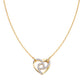 Collana Cuore Dorata con Zirconi CLHHGBZ
