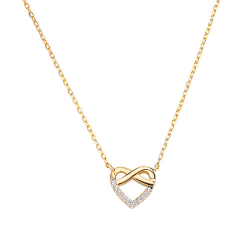 Collana Cuore Infinito Dorata con Zirconi CLHIGBZ