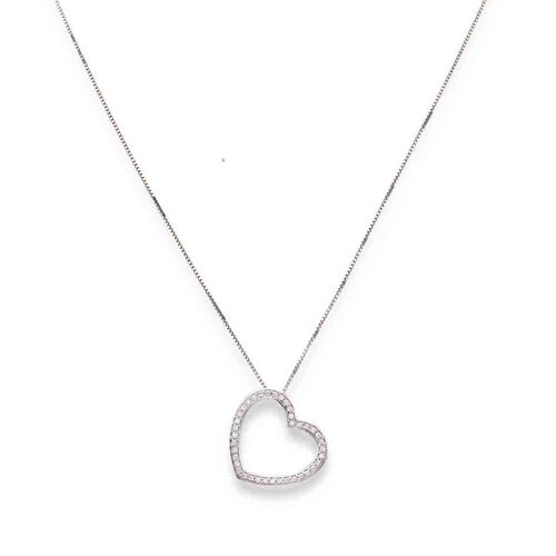 Collar Corazón con Circonitas CLHE1