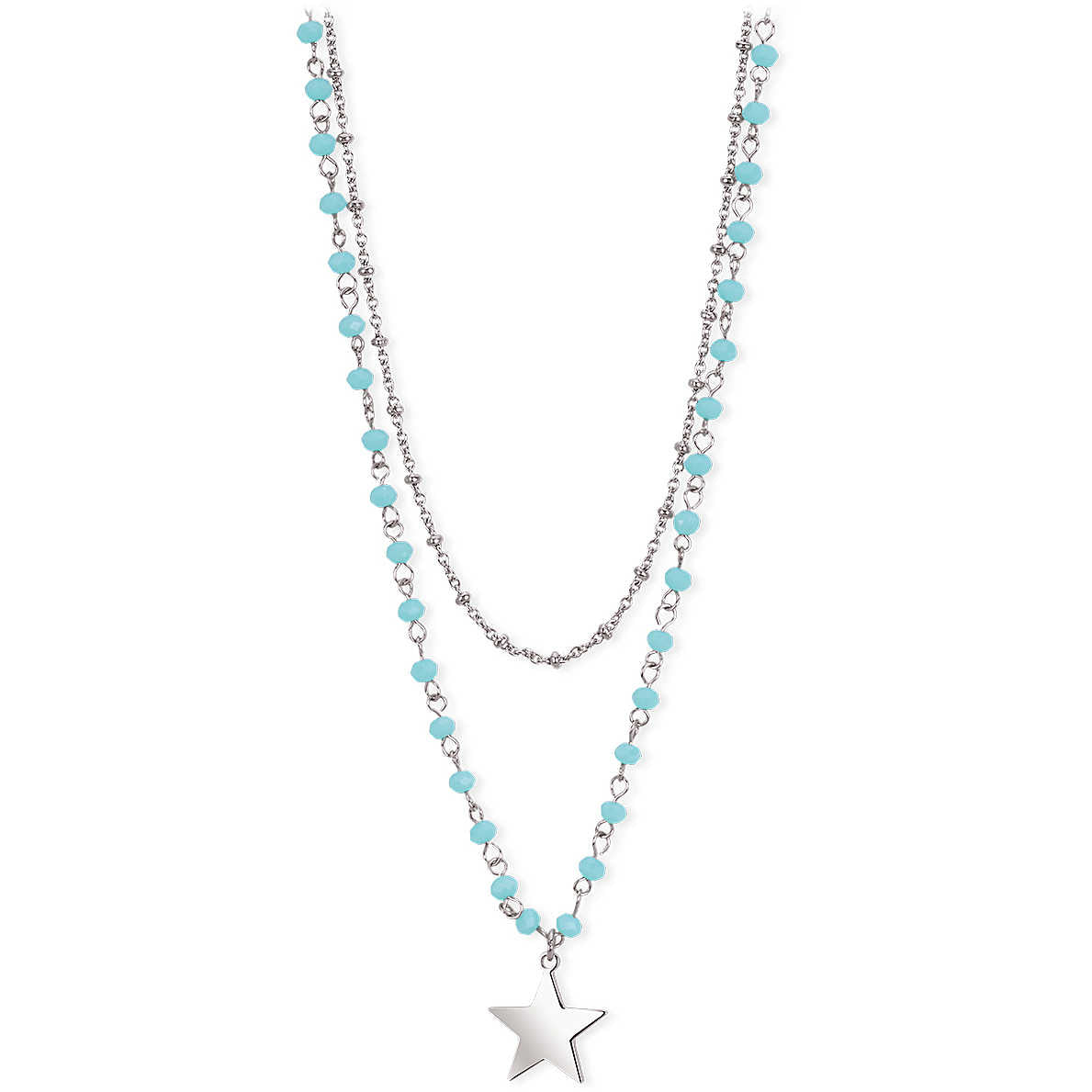 Desirée Doble Collar con Cristal Azul y Estrellas 251659
