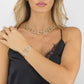 Collar Cadena Mágica Dorada con Cristales XGR672D