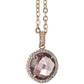 Collar Rosata Sharada con cristal de amatista XGR260RS 