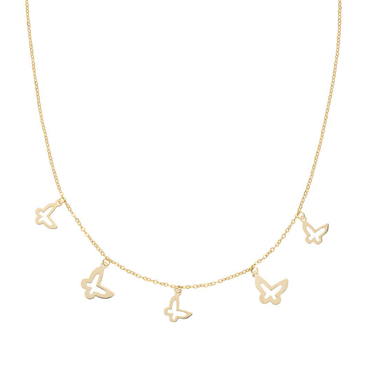 Collana Farfalle Charm Dorata AU9CLMFAG