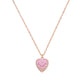 Collana Rosata con Cuore in Creek Stone CLCRHRRO