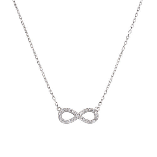 Collar Infinito de Plata con Circonitas CLINBBZ