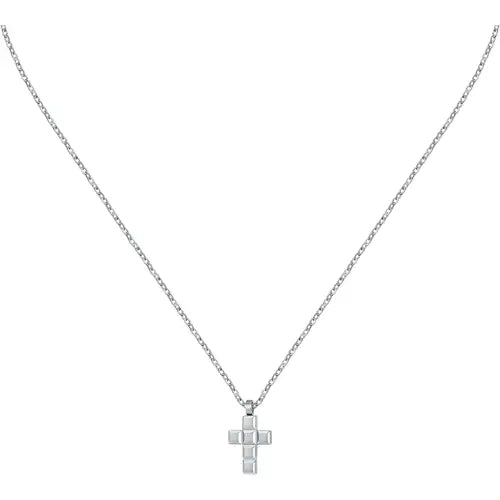 Collar de hombre Motown con cruz de plata SALS77