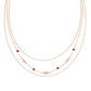 Collana Multifilo Rosè Cristalli e Cuore CLMFCURR
