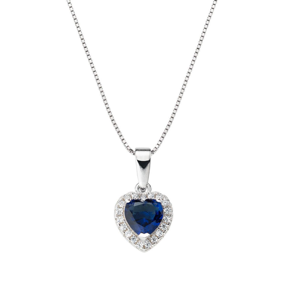 Collana Rodio Cuore dell'Oceano Blu CLTICBBL