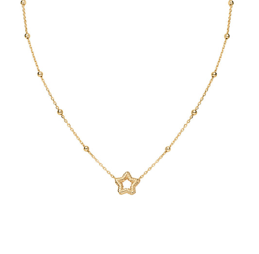 Collana Stella Godronato Dorato CLGOSTG3