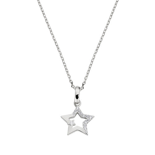 Collana Stella in Argento con Zirconi CLSTSTBBZ