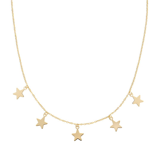 Collana Stelle Charm Dorata AU9CLMSTG