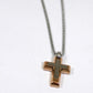 Collar de Hombre con Cruz Rosada EHC173