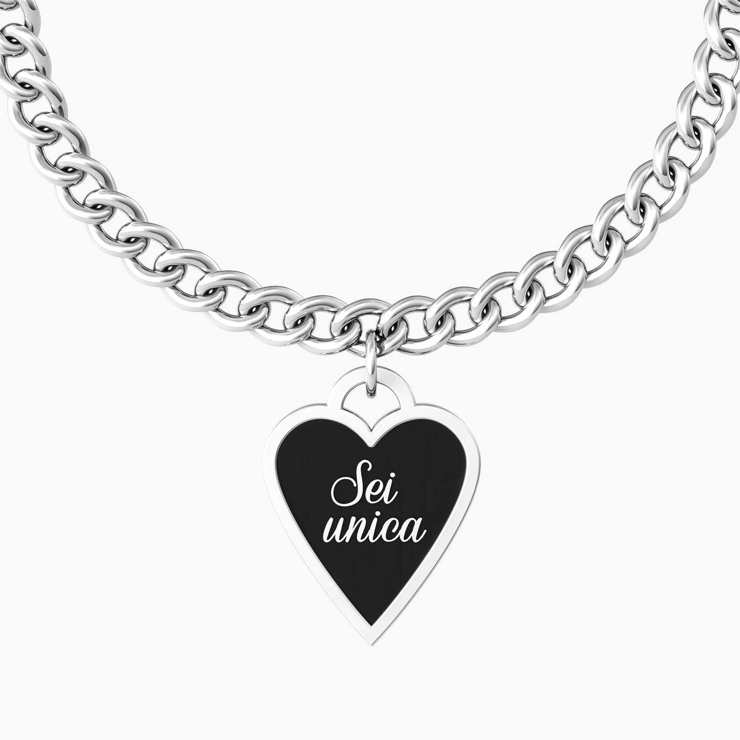 Pulsera Corazón Amigo Eres Único Corazón Negro 731937