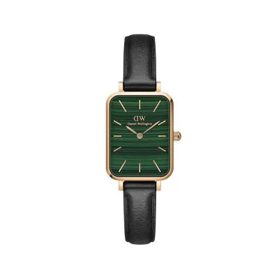 Reloj de dama verde Sheffield prensado cuadrado DW00100439