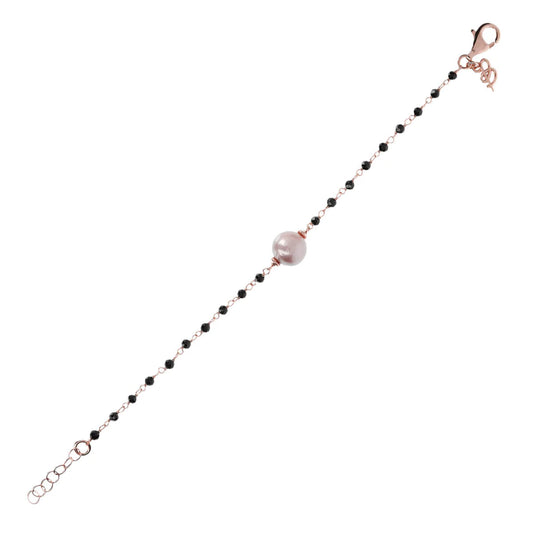 Bracciale con Perla Rosa e Spinello WSBZ01178.BS-RPRL