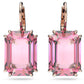 Pendientes Millenia Cristales Talla Octogonal Rosa 5619502