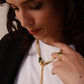 Collier Dorata con Serpente Verde 008EXH0014000