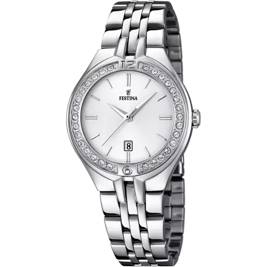 Reloj Mujer Mademoiselle Acero y Blanco F16867/1