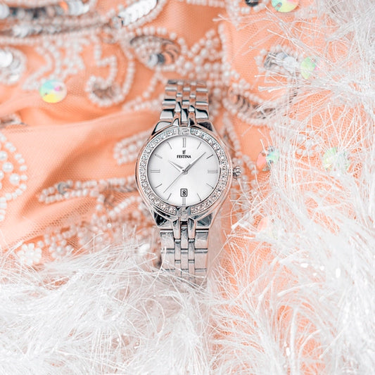 Reloj Mujer Mademoiselle Acero y Blanco F16867/1