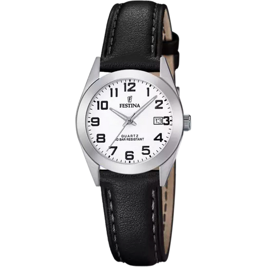 Reloj Mujer Clásico Blanco y Correa de Piel F20447/1