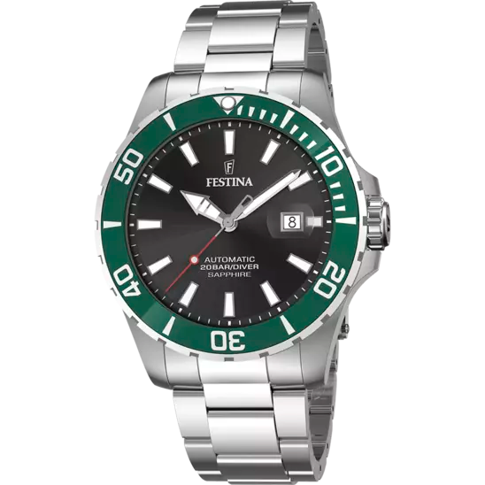 Reloj Automático Hombre Negro y Verde F20531/2