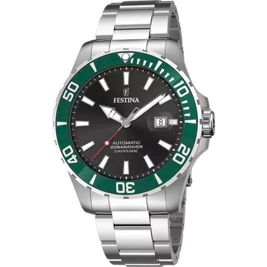 Reloj Automático Hombre Negro y Verde F20531/2