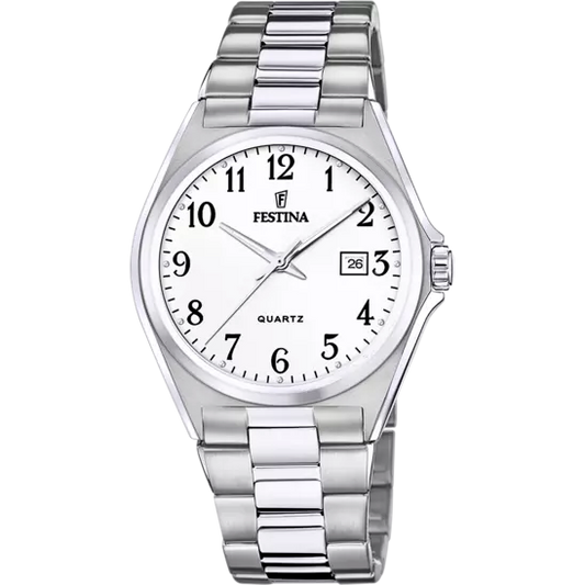 Reloj Classic Hombre Blanco y Acero F20552/1