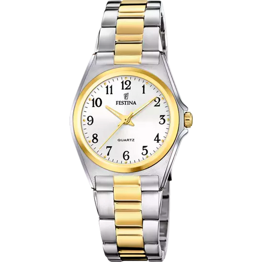 Reloj Classics Mujer Acero, Blanco y Oro F20556/1