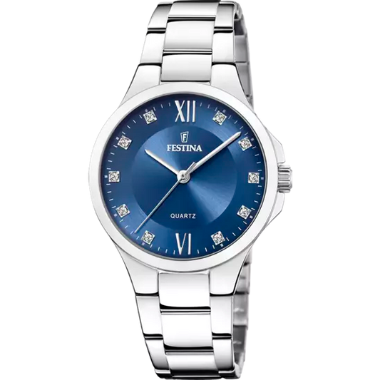 Reloj Mujer Acero y Azul F20582/3