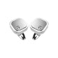 Gemelli Uomo HiTeck  Satinato con Zaffiri Bianchi EHG041