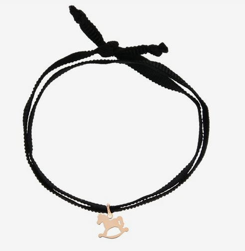 Bracciale In Tessuto I Sogni Son Desideri Cavallo a Dondolo Rosato BR-HIP CAV