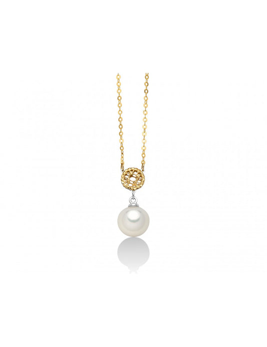 Colgante de perla Collier de 8,5 mm en oro amarillo PCL6169BG