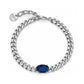 Pulsera Basik Cadena con Piedra Azul KBRD1803B