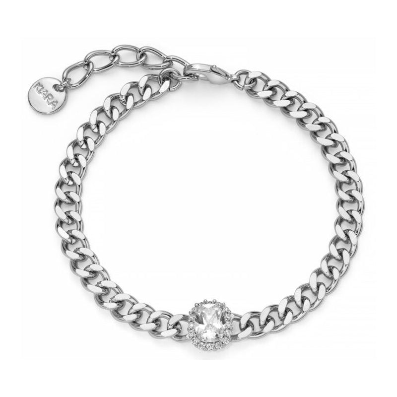 Bracciale Basik Catena con Pietra Bianca KBRD1805B