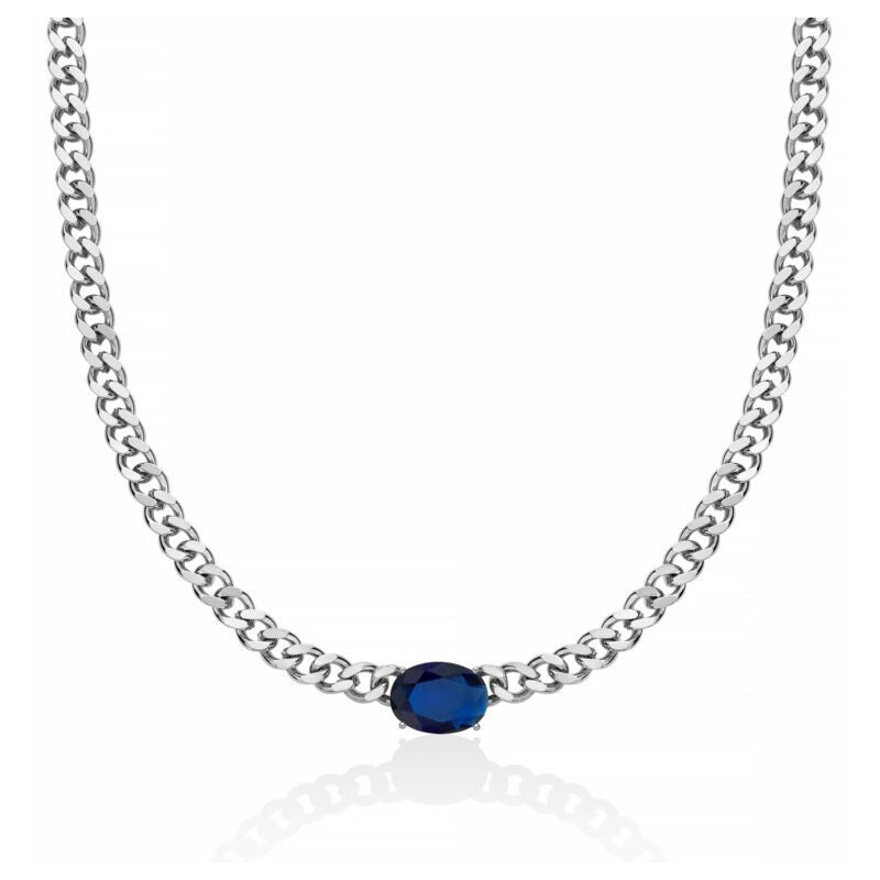 Collana Basik Catena con Pietra Blu KCLD3967B