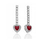 Pendientes Colgante Corazón Rojo Basik con Circonitas KERD2055B