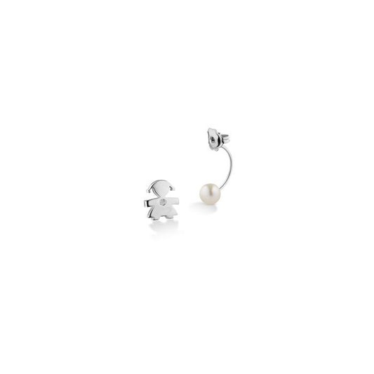 Monopendiente Le Perle Baby con perla y diamante LBB811