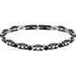Pulsera Hombre Urban Acero y Negro con Cristales SABH25