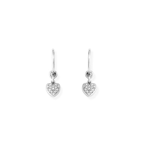 OCBZ Zircon Heart Bell Pendientes