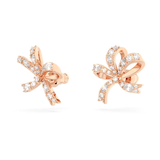 Pendientes de tuerca con lazo rosa Volta 5647572